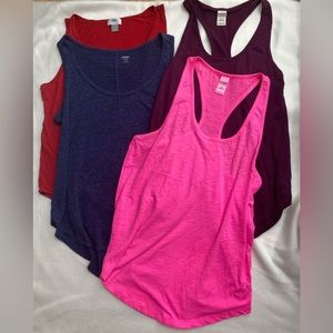 Lot of 4 tanks Victoria’s Secret PINK and Old Navy Large